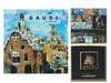 Antoni Gaudi Glass Mug Coaster Painting Mosaic Gift Box