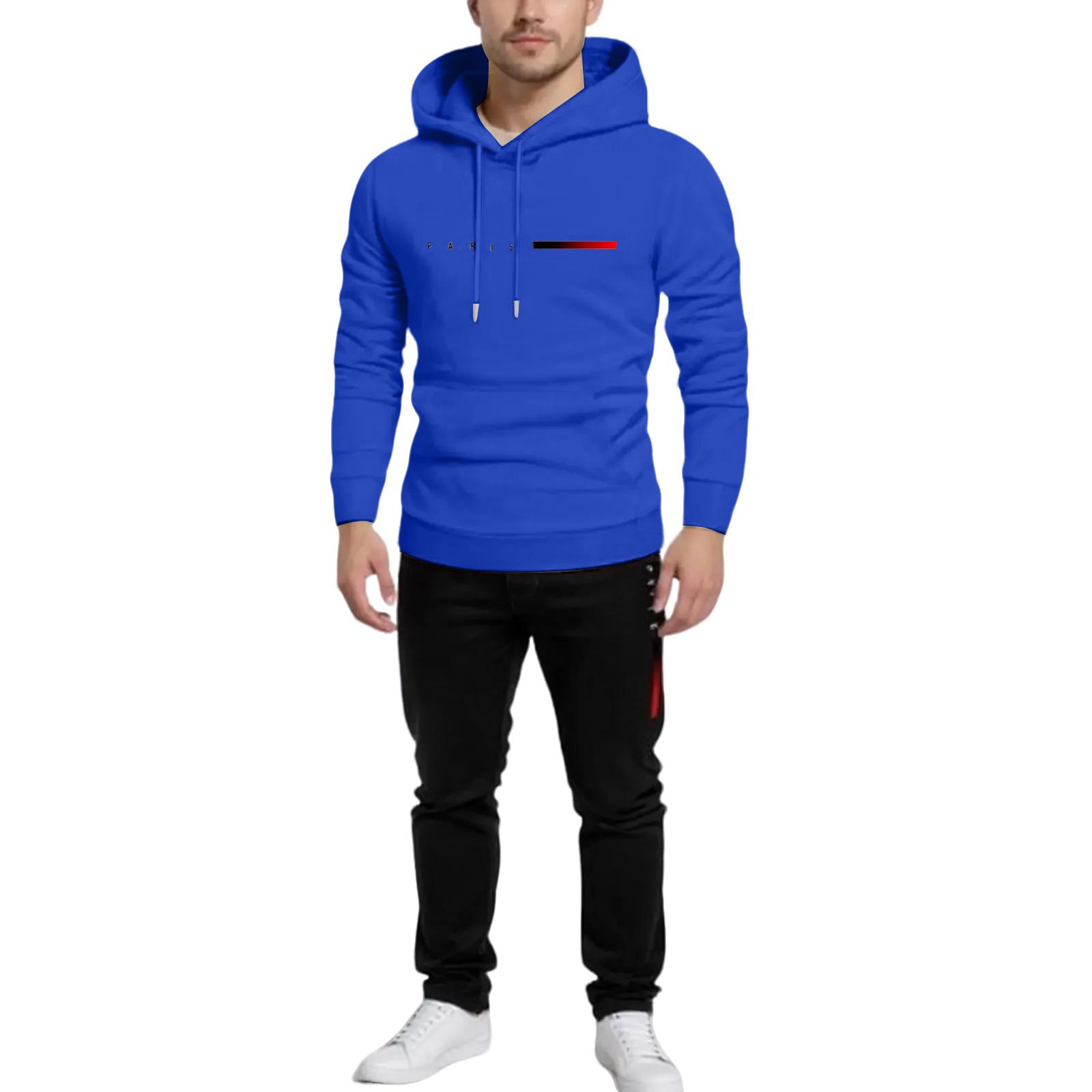 

Париж - Однотонный спортивный костюм, И повседневный для мужчин M