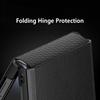 For Samsung Galaxy Z Flip7 5G Case Kickstand PC+PU Phone Cover with Screen/Lens Film