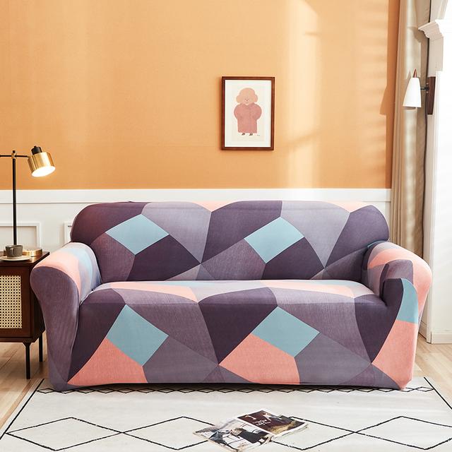 String Printed Sofa Furniture Protector Covers For Living Room Flexible Elasticized Slipcover Sectional Corner Sofa Covers 1 /2 /3 /4 -Chairer