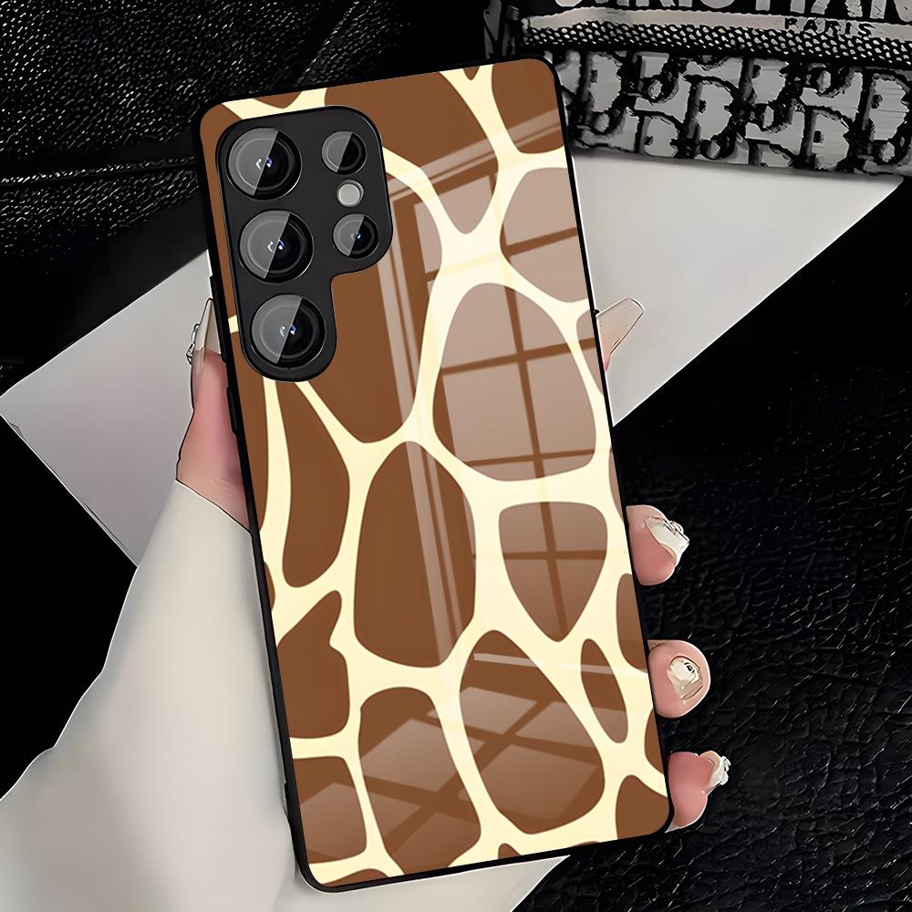 Cute Giraffe Phone Case For Samsung S26 S25 Plus S20 S20 Plus S22 Ultra S23 FE S21 Plus S21 Ultra Glass Cover