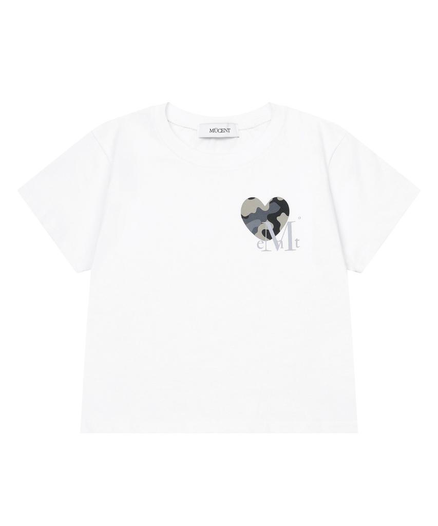 MUCENT Camo Heart Small Logo Short Sleeve T-Shirt Unisex (2 Colors)