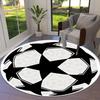 1pc Soccer Ball Round Carpet, Made of Polyester,Perfect for Decorating Office Chairs, Living Rooms,Vibrant Decorative Rug