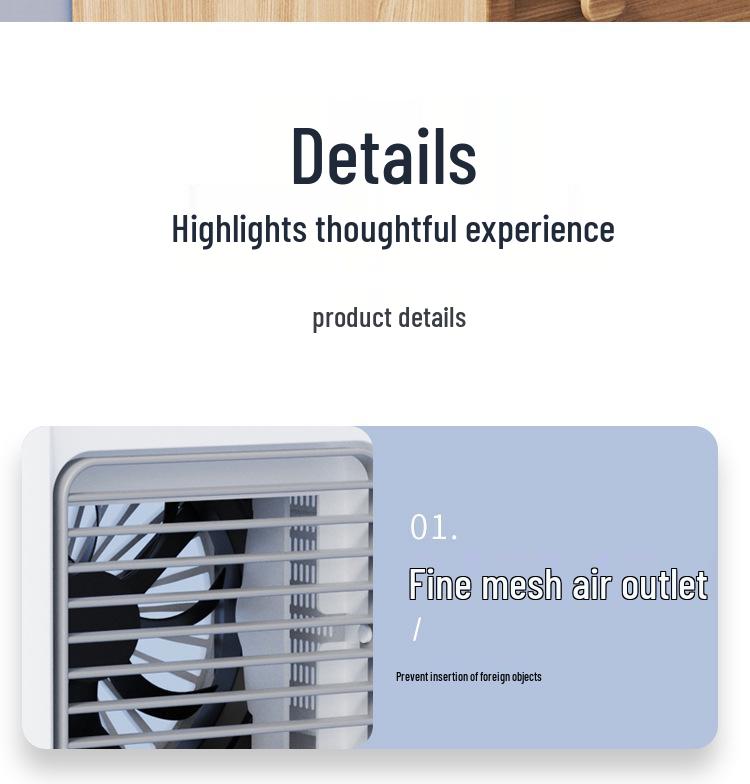 Office Leafless Fan & Humidifier: Silent Cooling & Spray Air Conditioner