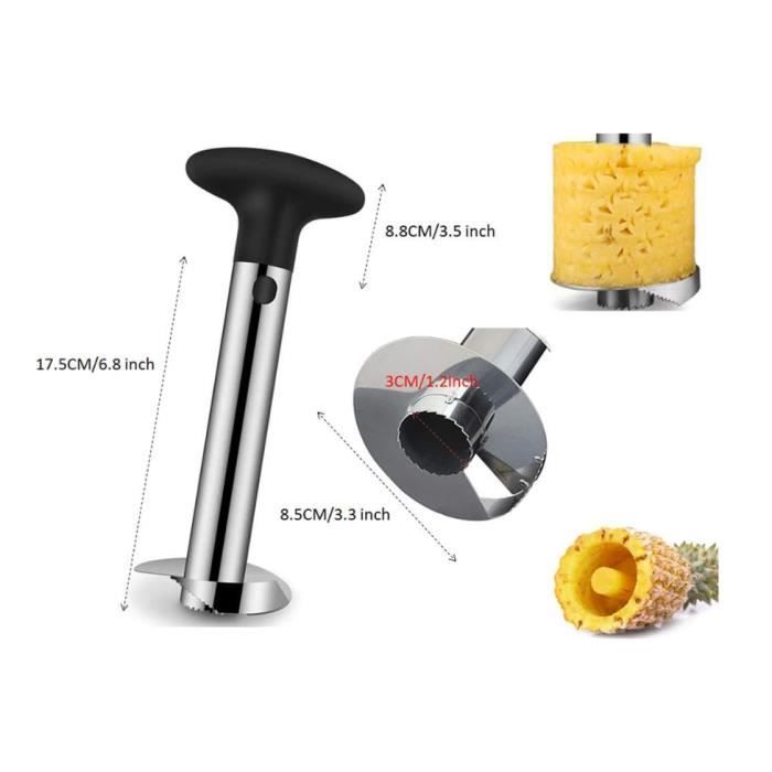 Pineapple Cutter - Stainless Steel - Plastic Handle - Silver - 1 Piece