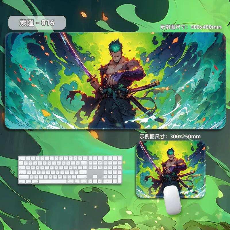 High Quality Roronoa Zoro ONE PIECE Leather Mouse Pad Oversized Small Cartoon Office Game E-sports Computer Keyboard Pad Table Mat Animation Periphery