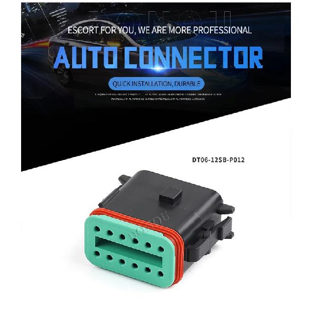 DT06-12SB-P012 Automotive Connector 12-hole Waterproof Wiring Harness Plug Nylon Sheathed Quick Connect Connector