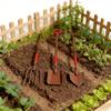 Farming Tool Kits Miniature Gardening Tool Set with Shovel Rake For 1/12 Doll House Accessories And Kids Educational Fun