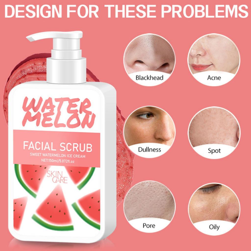 Złuszczający Peeling do Twarzy Arbuzowy Oczyszcza Pory, Martwy Naskórek, Delikatnie Nawilża