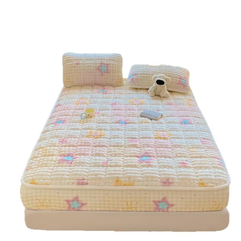 Třída A Plyšové prošívané prostěradlo s bublinkovým králíčkem - Silný protiskluzový all-inclusive chránič matrace na jednu postel