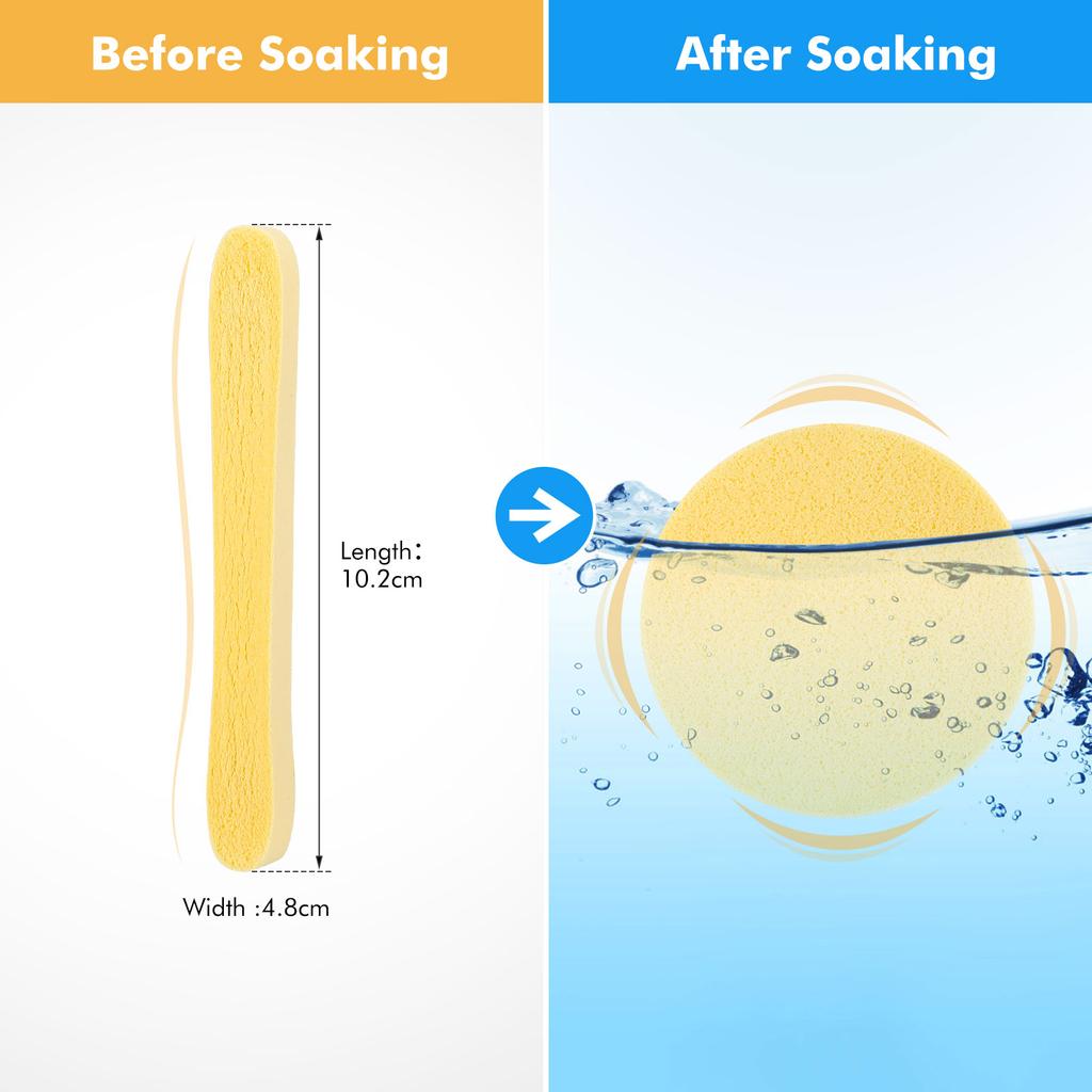 50 Pieces/bag Facial Deep Cleaning Puff Face Wash Sponge Cleaning Facial Clean Washing Pad Remove Makeup Skin Care Tool