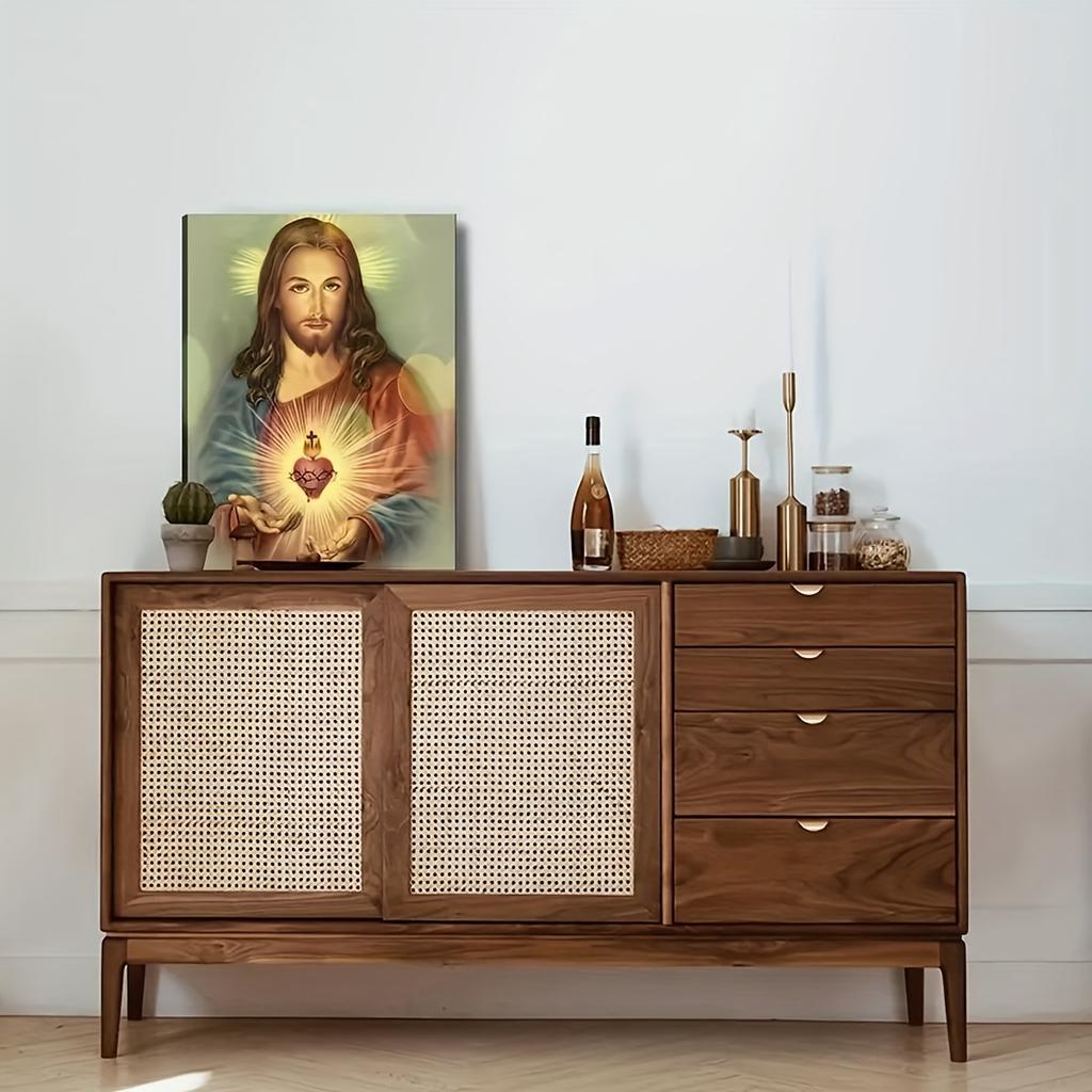 1ks Abstraktní plátno Malba Ježíš Svaté Srdce Nástěnné umění Plakát Božské Milosrdenství Katolický Křesťanský Obrázek Domácí Dekorace Bez Rámu