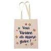 Tote Bag - PLANETEE - Tote Bag « Viviane She's Really Killing It! » - Jute - Printed In France - Sturdy Handles