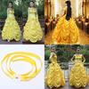 Stunning Off Shoulder Beauty And The Beast Princess Belle Ball Gown Cosplay Dress