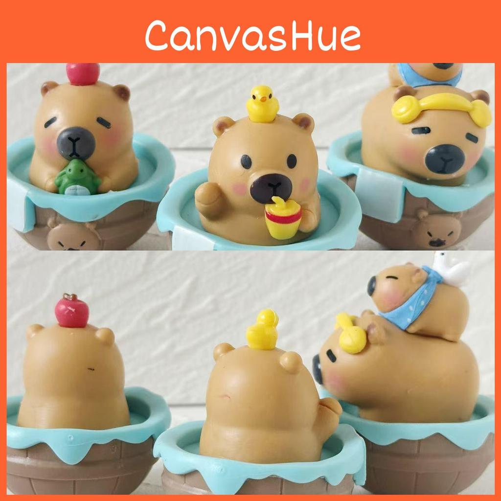 Tumbler Capybara Bathing Toy Pvc Action Figures Model Decoration Gifts Kids