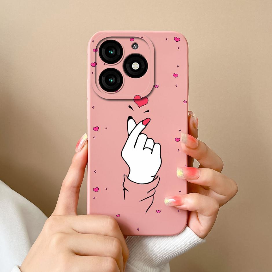 For Tecno Itel A70 Phone Case Cool Girl Cartoons Pattern Liquid Silicone Shell For ItelA70 A 70 High-quality New Design Fundas