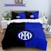 Set Copripiumino Trapuntato con Fantasia FC Internazionale Milano Decorazione per la Casa Regalo (1 * copripiumino + 2 * federe senza imbottitura)