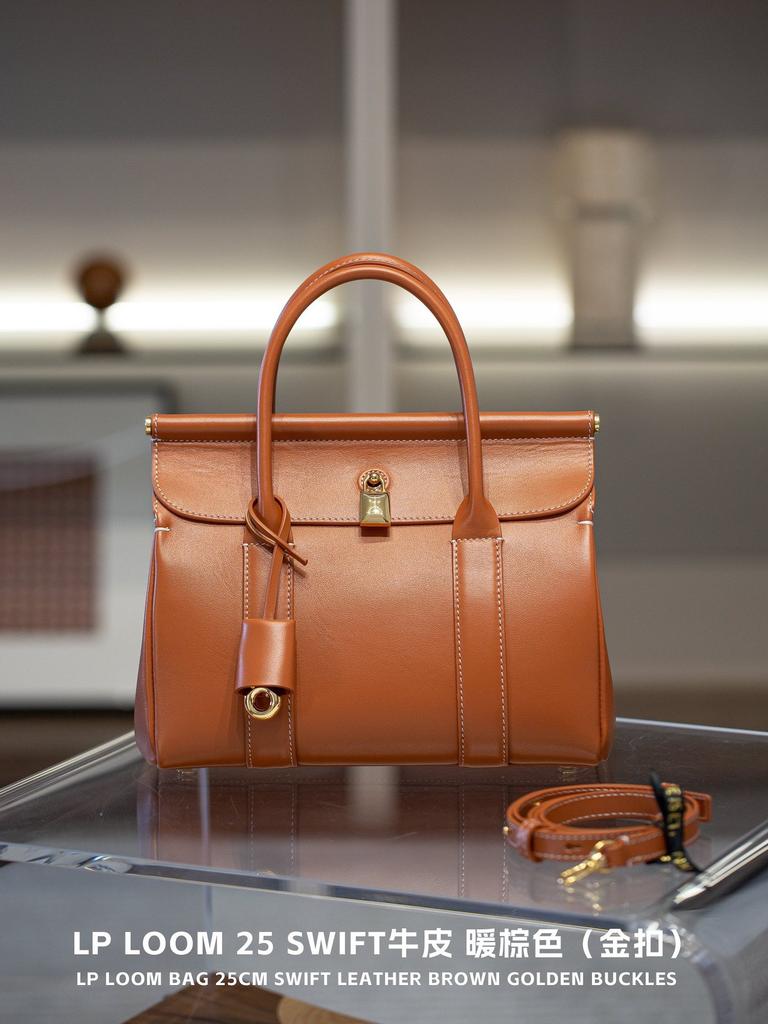 Loom25 Light Luxury High Texture Womens Bag Top Layer Cowhide Large Capacity Timeless Versatile Hand Tote Bag