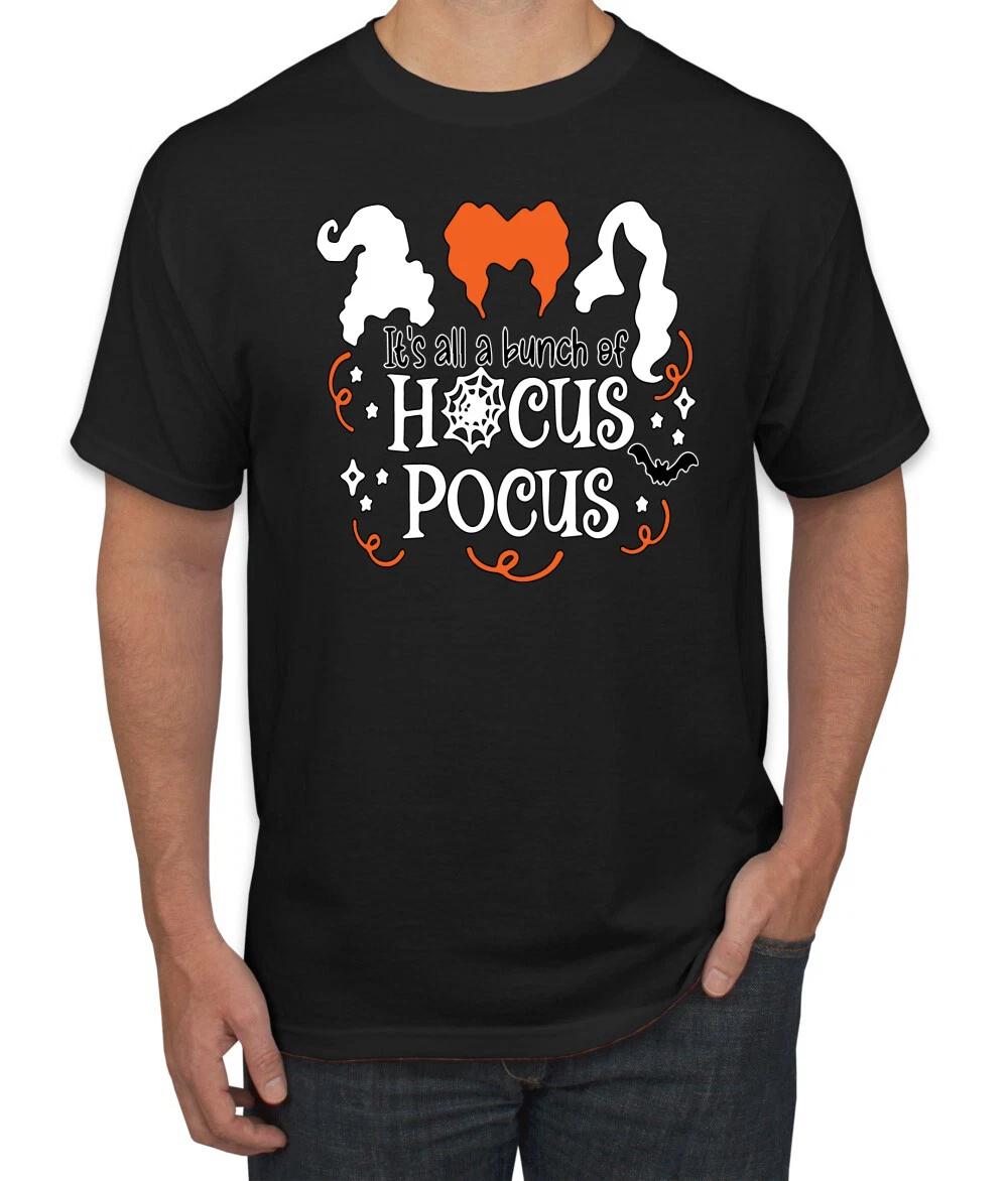 Its All a Bunch of Hocus Pocus Halloween Men Graphic T- Shirt M