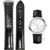 [Nywing] Watch Band Omega Strap Omega 19mm 20mm 21mm 22mm D Buckle Genuine Leather Crocodile Patt...
