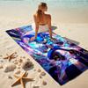 1Pc Sonic Through Neon City Beach Towel, Quick Dry, Multi-Use for Beach Pool Gym Yoga Home Travel, Christmas, Halloween, Xmas Gift Em9291