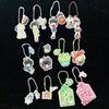 Cute Mini Puff Foam Keychain Cartoon Girl Phone Keyring Pendant Key Hanging Decoration Bag Charms For Couple Gifts