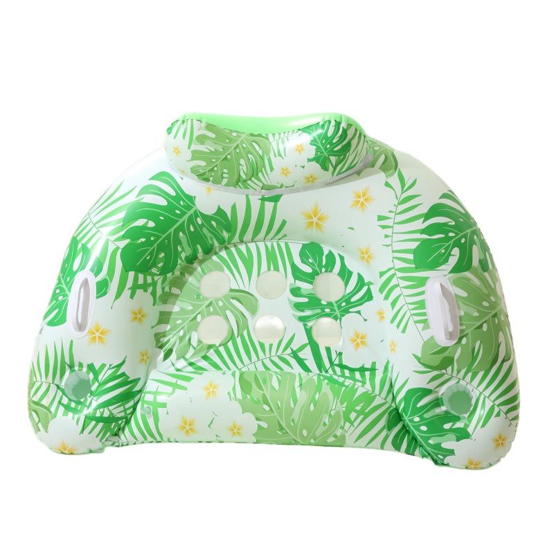 Ins Style Sequin Flower Inflatable Pool Float: U-Shaped Lounge Chair with Net