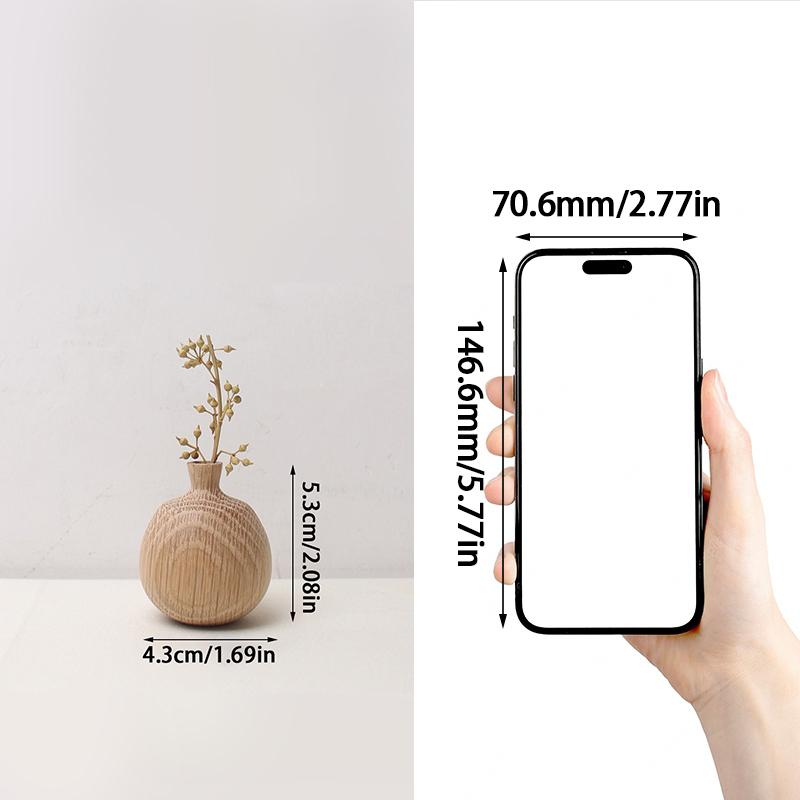 

Дерев яні вироби з масиву дерева Невелика ваза Посуд з масиву дерева Квітковий посуд Ваза для сухих квіткових композицій