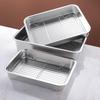 Stainless Steel Deep Square Drain Tray with Rack