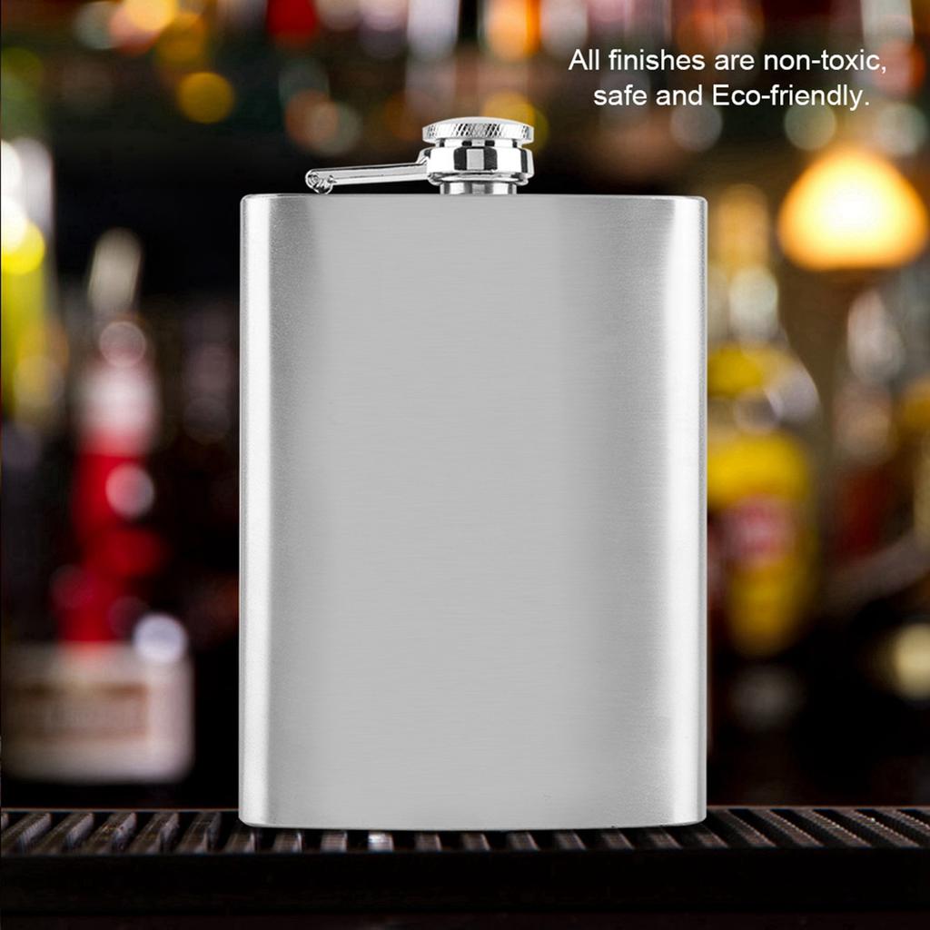 Stainless Steel Flask Pocket Bottle for  Whiskey Liquor Wine Alcohol