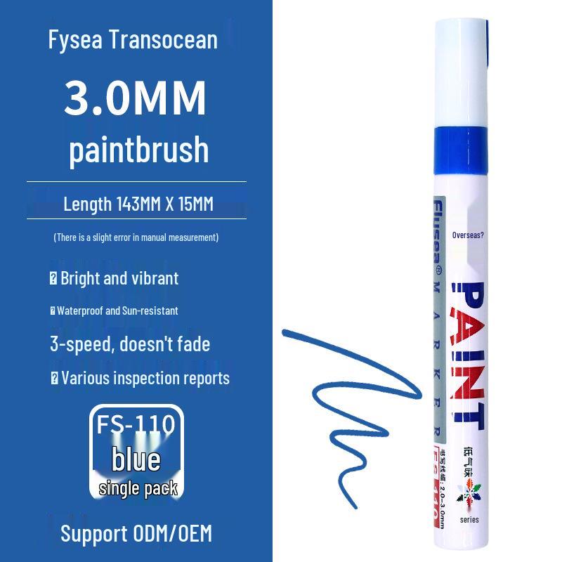 Low Odor White Oil-Based Paint Marker for Tires, Furniture, and Tiles
