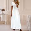 Rochie de vară pentru femei, culoare bogată, imprimeu floral, decolteu în V, dantelă, mozaic, rochie scobită, mâneci scurte, plisată, boho, pentru petrecere, rochie maxi.