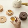 Japanese Walnut Wooden Coaster Set 6pcs/Lot Solid Wood Heat Insulation Pad Round Square Shaped Tea Coffee Coasters Table Decor
