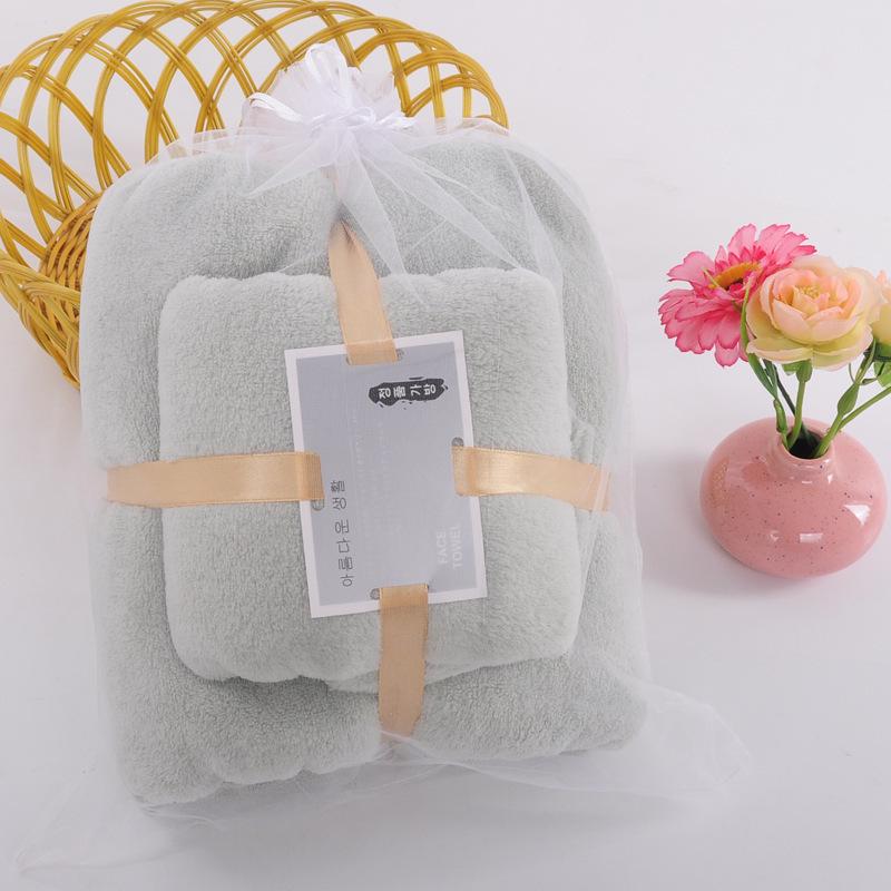 Coral Fleece Towel Set: Wearable, Absorbent Bath & Beach Towels, Ideal Gifts