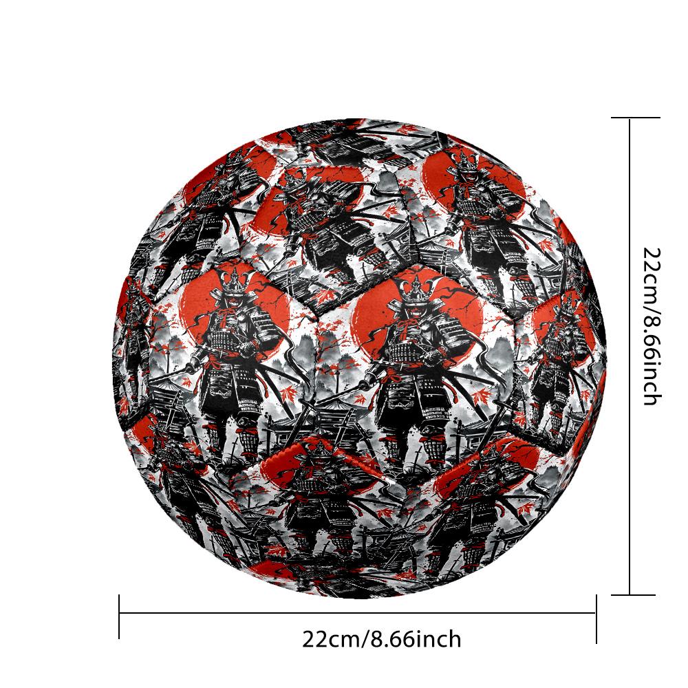 Japanese Samurai Indoor Soccer Ball Size 5 Colorful All Ages Machine Stitched PVC Competition Ready Durable High-Bounce