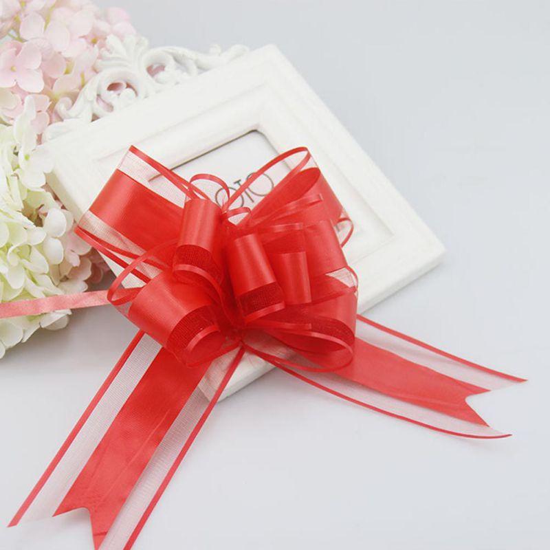 10Pcs Flower Car Gifts Wedding Pull Bow Ribbons Wrap Packing Valentines Day Birthday Events Party Supplies Valentine