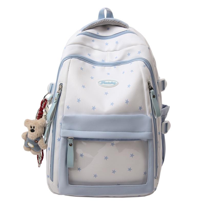 

Преппи Студенческий Школьный Рюкзак Легкий Вместительный Рюкзак синий