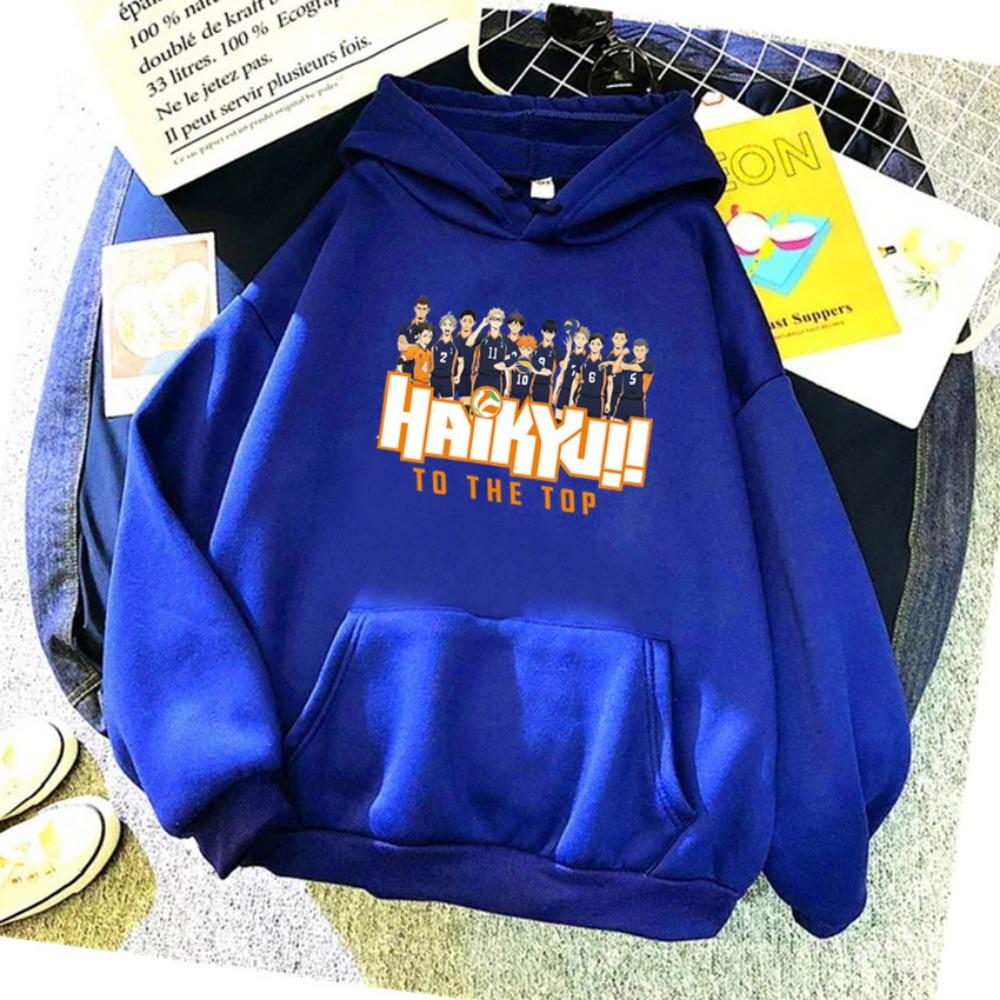 New Japan Anime Volleyball Haikyuu Manga Prints Hoodies Women Hoody Hip Hop Woman Sweatshirts Pullovers Clothing Unisex