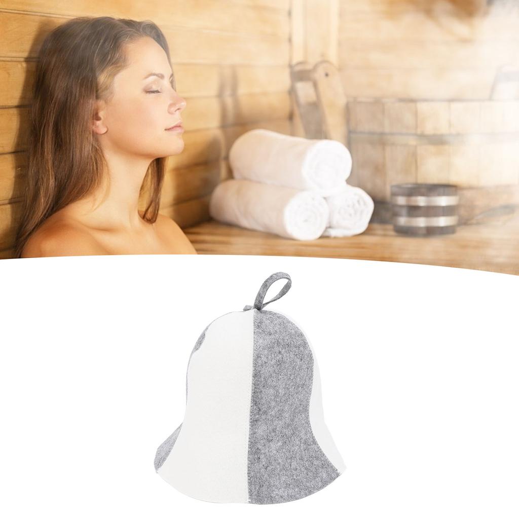 2pcs Sauna Hat Insulating Thick Absorbent Comfortable Breathable Headgear for Spa Steam Room Bathhou