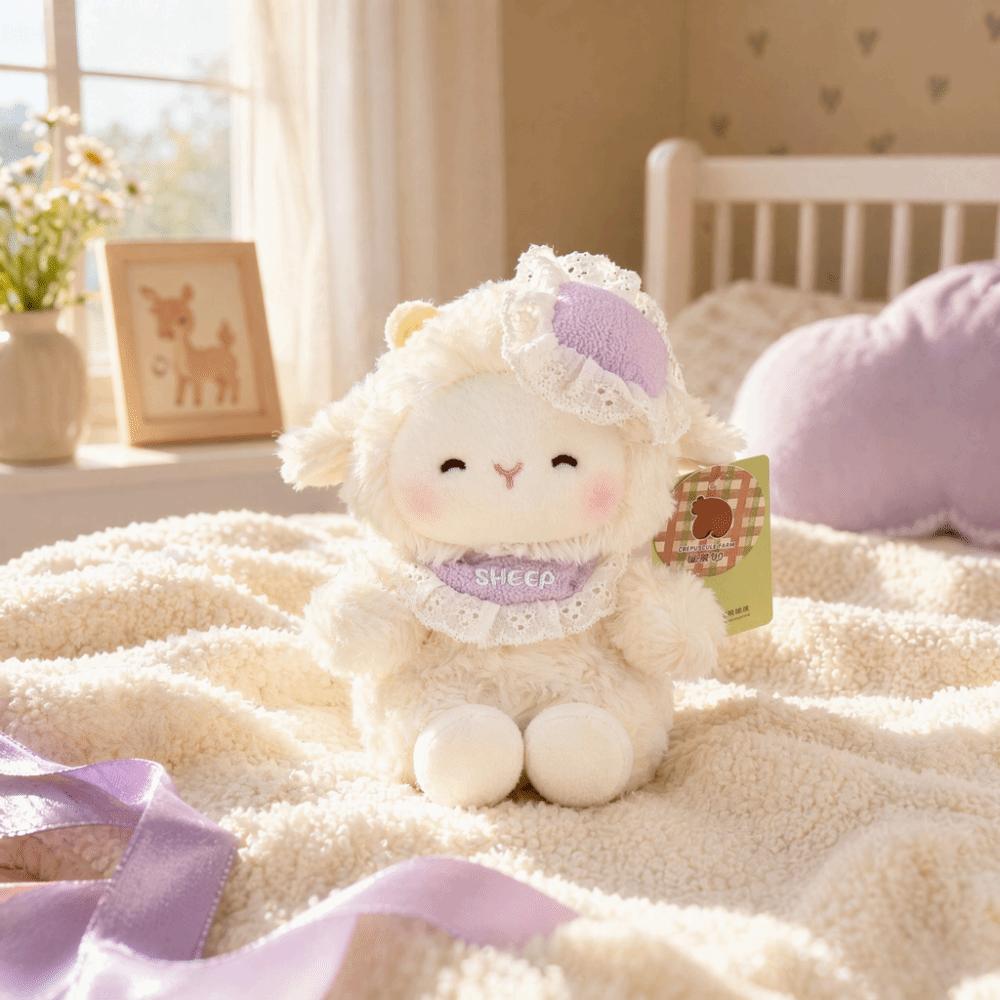 Plush Lamb Doll PP Cotton Lamb Keychain Ornament Sweet Bag Pendant Charm  Backpack Hanging Decor