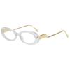 Oval simple sunglasses trendy fashion new versatile sunglasses personalized retro high-end sunglasses