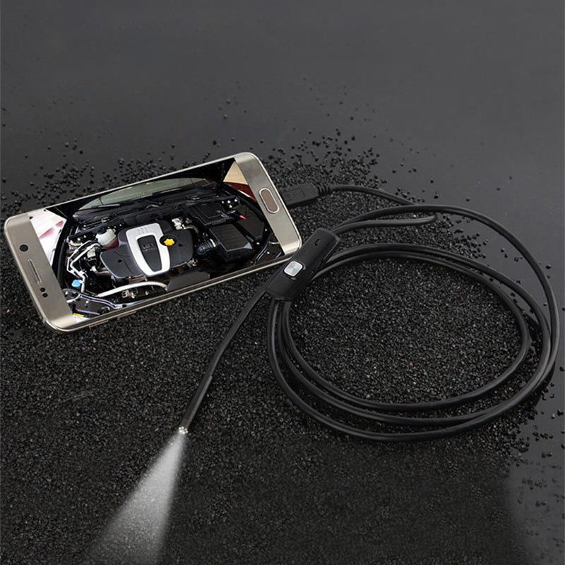 7mm HD Phone Endoscope with Flexible Wire Lightweight Multifunctional Waterproof USB Endoscope 1m 3.3ft
