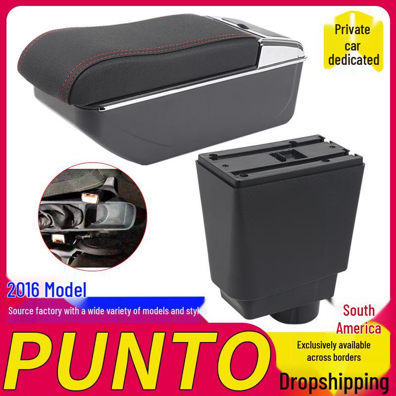 Fiat PUNTO 2016 Armrest Box Car Center Console Storage Accessory