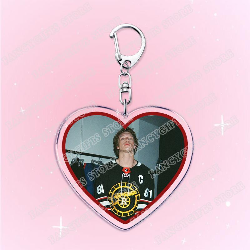 Heated Rivalry BL TV Show Heart Keychain for Accessories Shane Hollander Ilya Rozanov Love Keyring Jewelry Fans Friends Gifts
