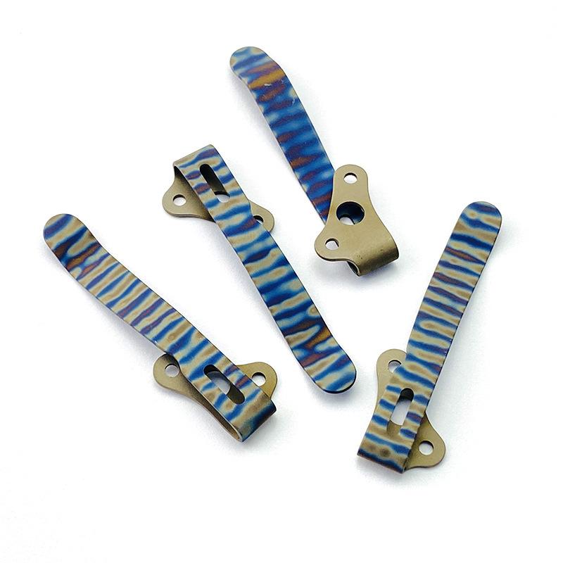 

1 pc Titanium Alloy Knife Back Clip Pocket Clamps For AD 20/AD 20.5 Fold Knives DIY Make Accessories Knife Back Clips 2023 1 pcs