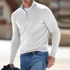 Autumn Winter Men's Knit Pullovers Solid Color Half Zipper Sweaters Men Oversized Breathable Streetwear Knitted Sweater