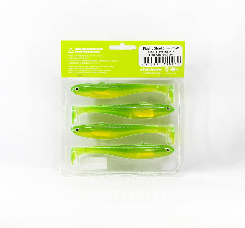 Fish Arrow Soft Lure Flash J Shad Slim SW 5 Inch 4/pack 158 (0461)