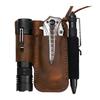 Rindsleder Multitool-Scheide mit Stiftschlaufe Gürtelclip Tasche EDC Gürtel-Organizer Tägliche Nutzung