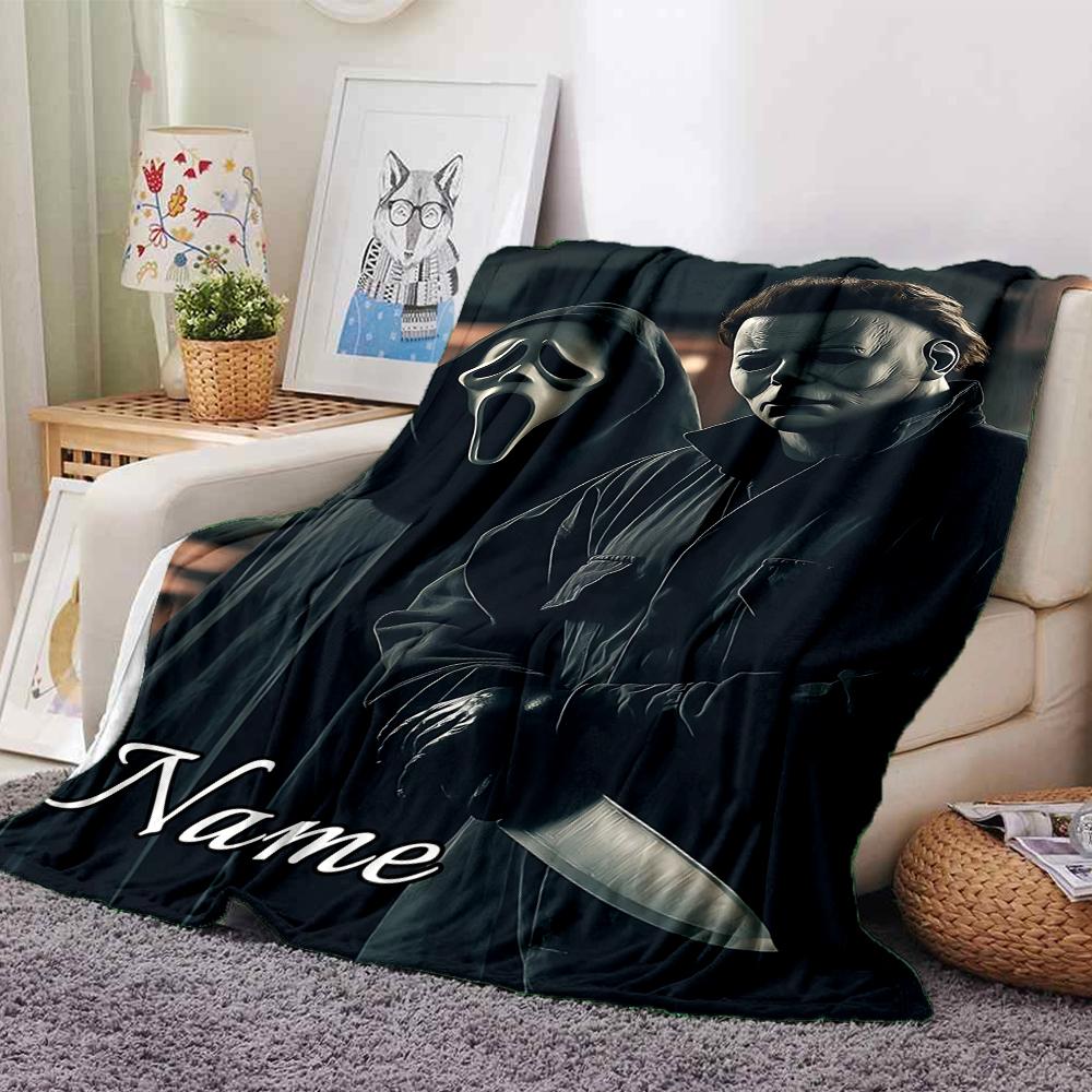 Custom Name Five Nights Freddy's Party Blanket for Couch & Bed, Plush Cozy Fuzzy Blanket Super Soft & Warm Blankets for Fall and Winter. 0908137