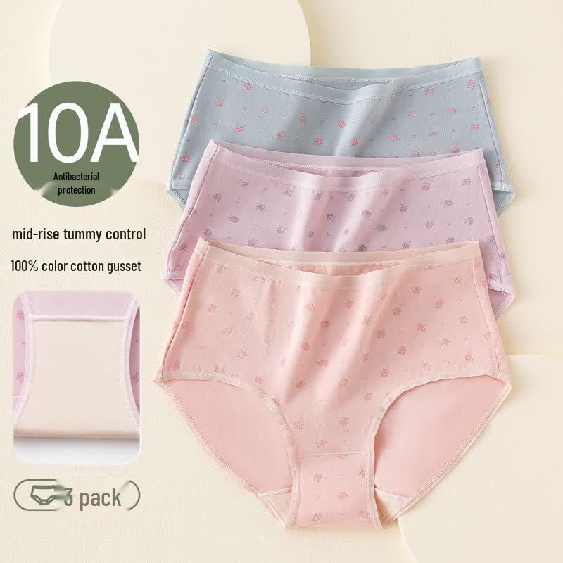 Dingguagua Women s Cotton Antibacterial Briefs 3-Pack 160 розовый